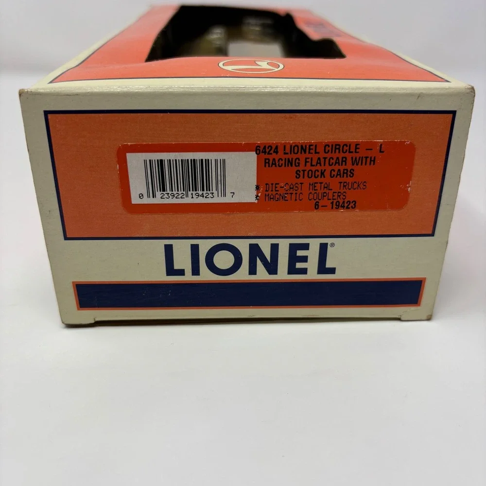 Lionel 6424 Circle-L Racing Flatcar with Stock Cars 6-19423 Die-Cast Metal